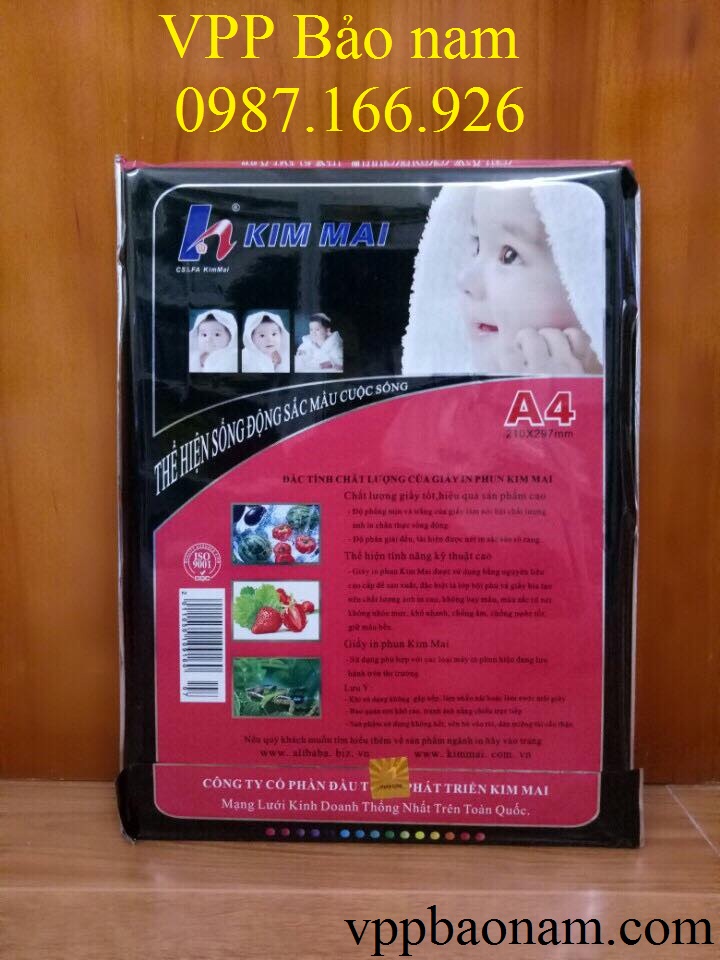 Giấy Couche 2 mặt bóng 260 Kim mai