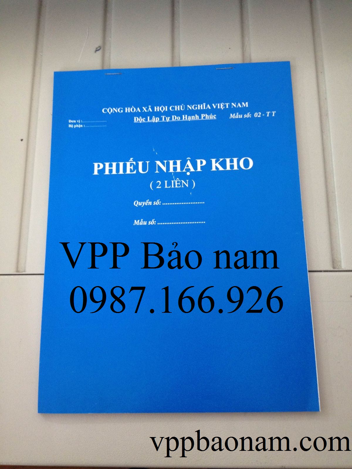 Phiếu Nhập kho 2 liên 100 tờ A4