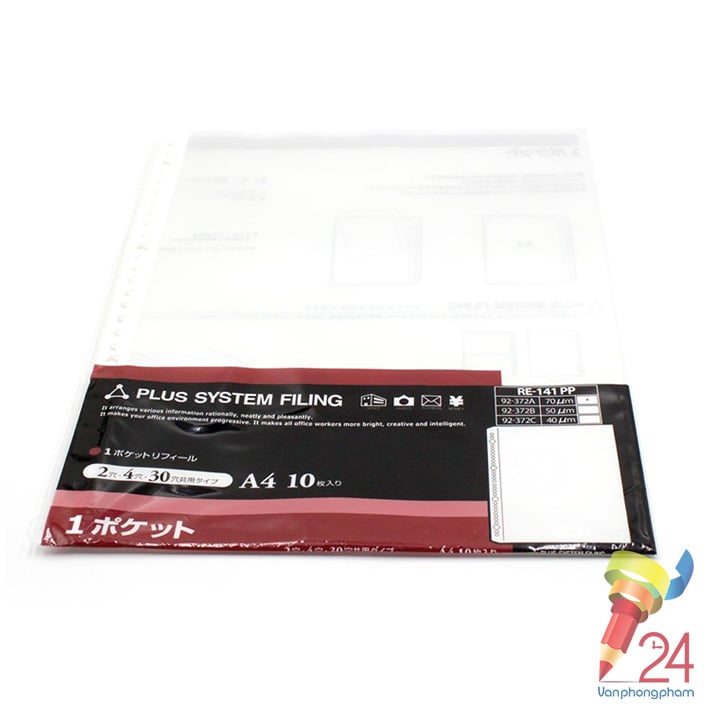 Túi sơ mi 11 lỗ Plus 0.7mm (100c/tập)