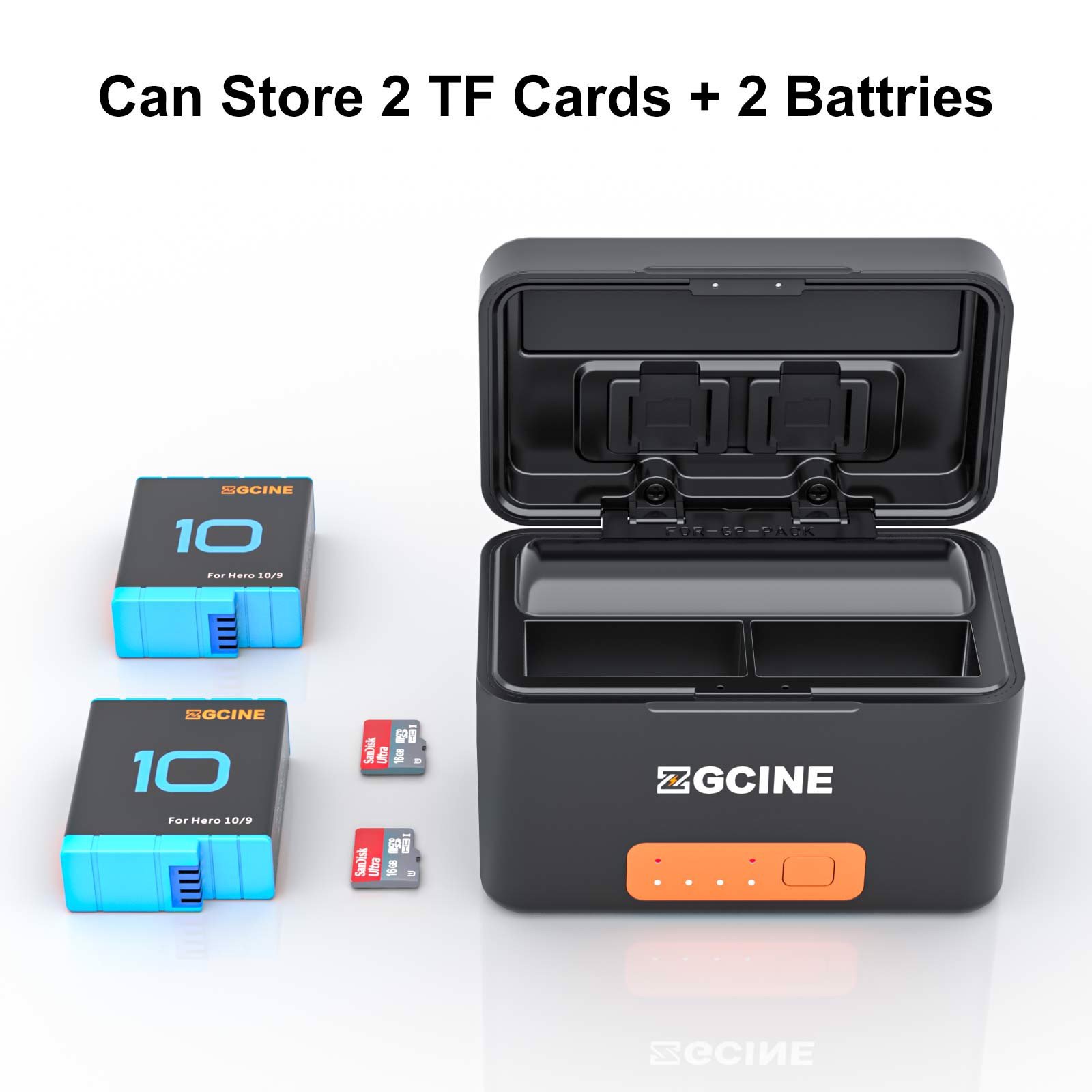 ZGCINE PS-G10 MINI Charging case for GoPro battery