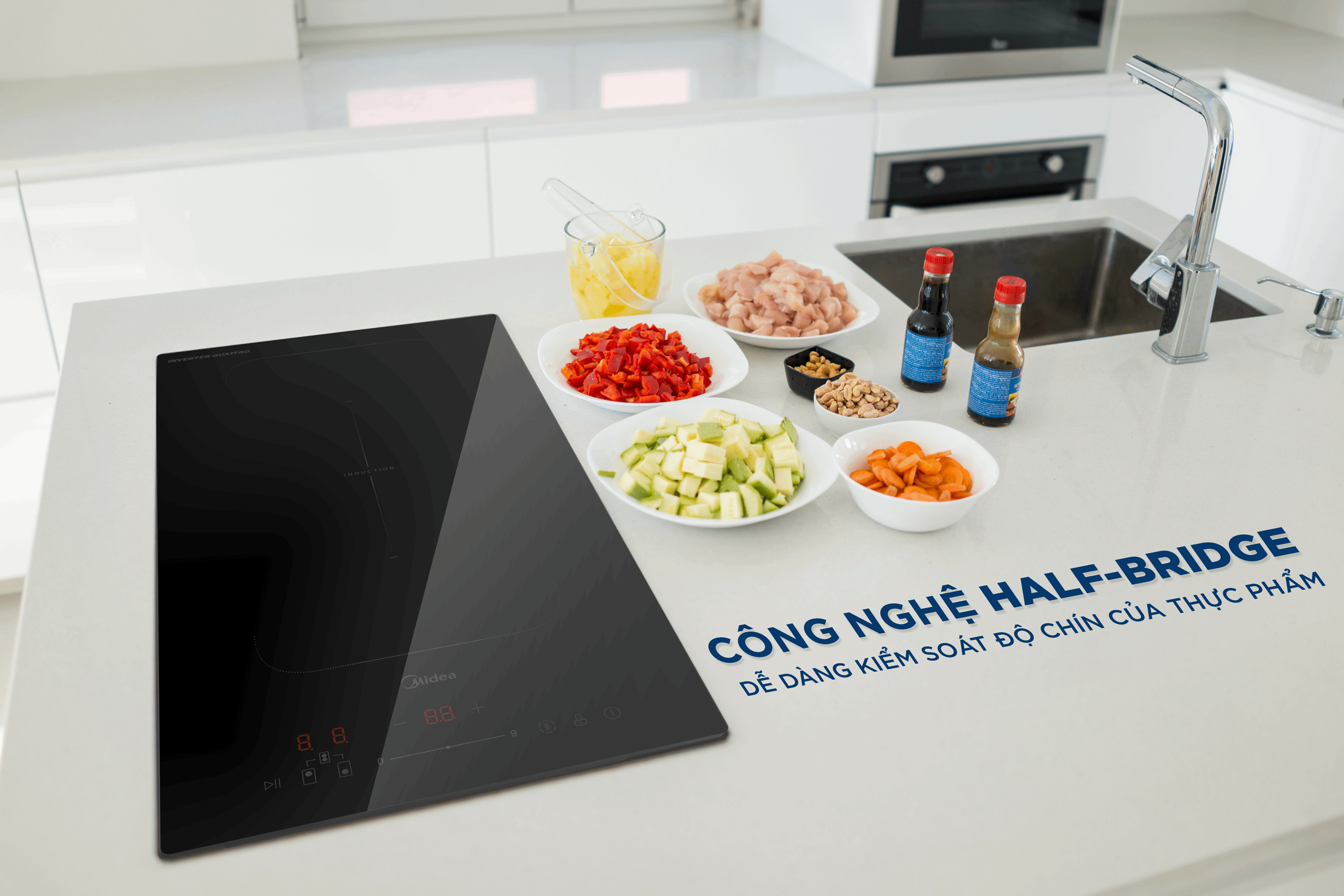 Bếp điện từ đôi Midea MC-ID3523P