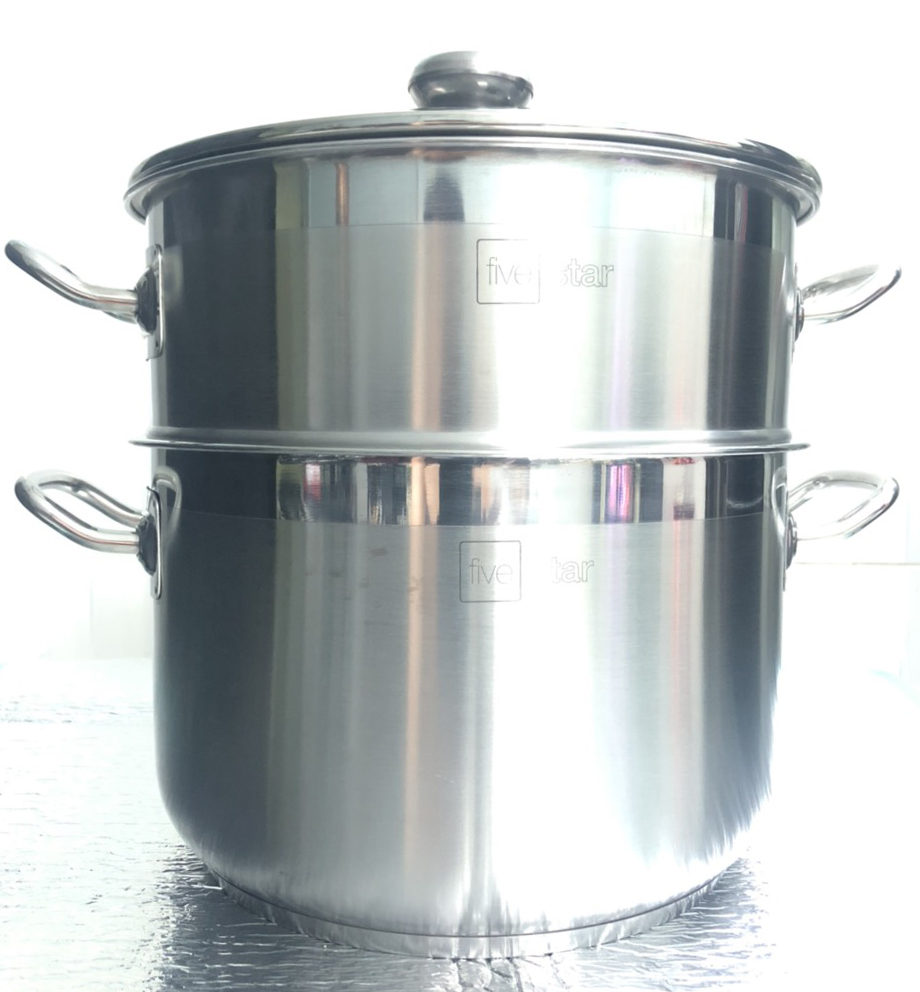 Bộ Nồi Xửng Hấp Inox Fivestar 28cm NẮP KÍNH