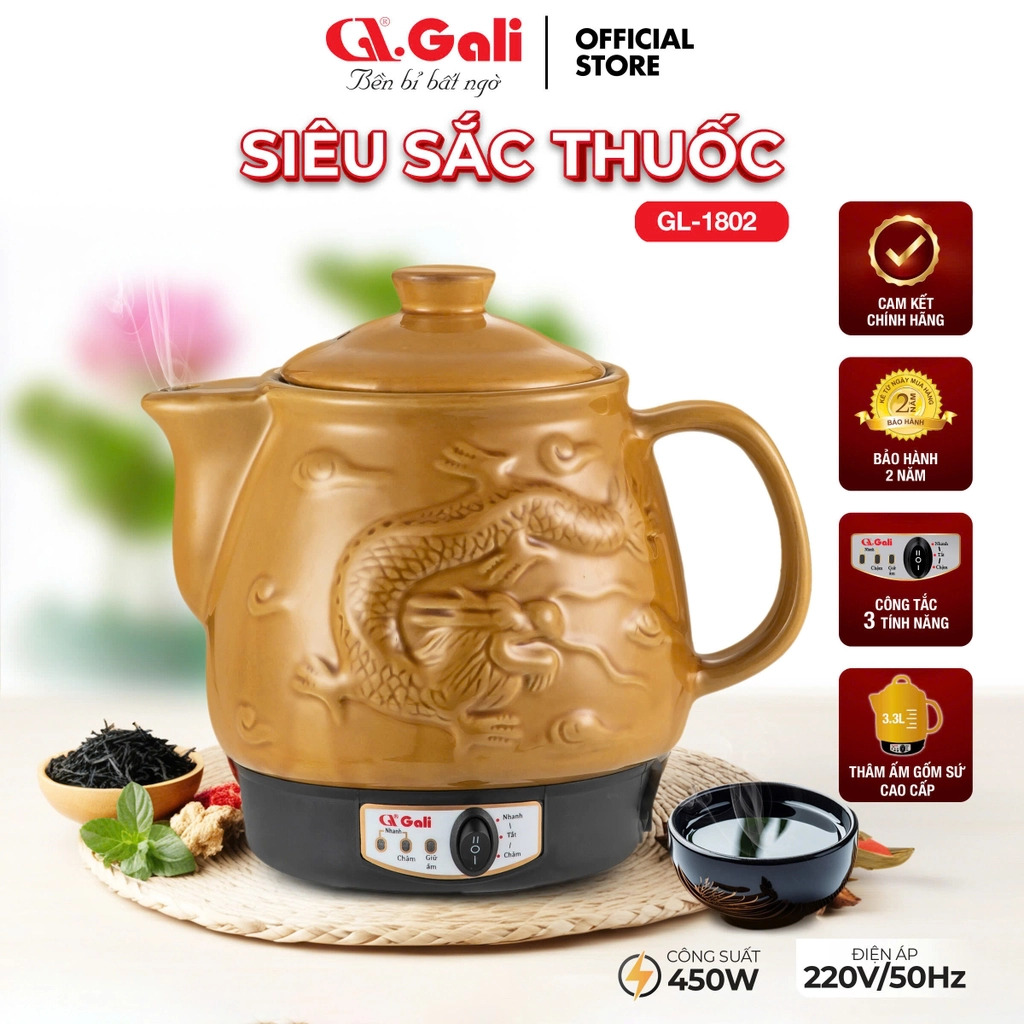 Siêu sắc thuốc điện Gali GL1802