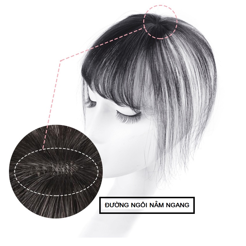 Tóc Mái Thật 3D WINA Ngôi Ngang 30cm MD-003 | Wina Wigs