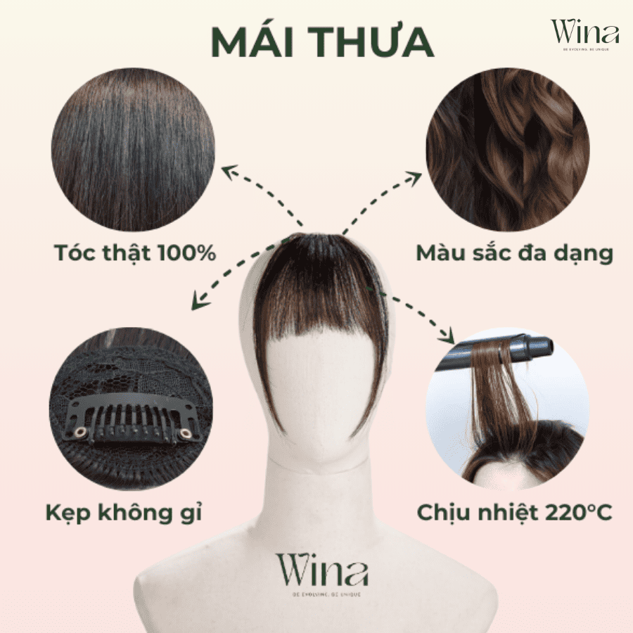 Tóc thưa mái thật