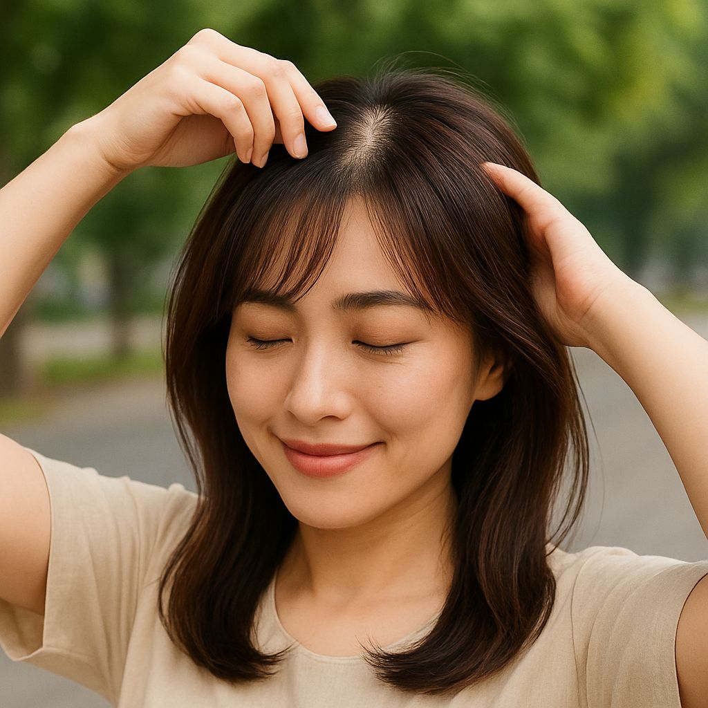 Che phủ vùng hói đỉnh đầu cực kỳ tự nhiên