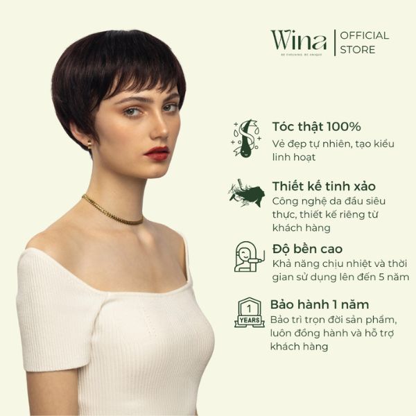 Tóc giả chất lượng được làm từ sợi tóc thật không gây kích ứng, đặc biệt phù hợp với những người có da đầu nhạy cảm