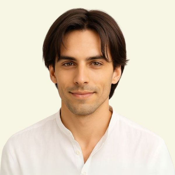 Tóc giả nam kiểu Side Part