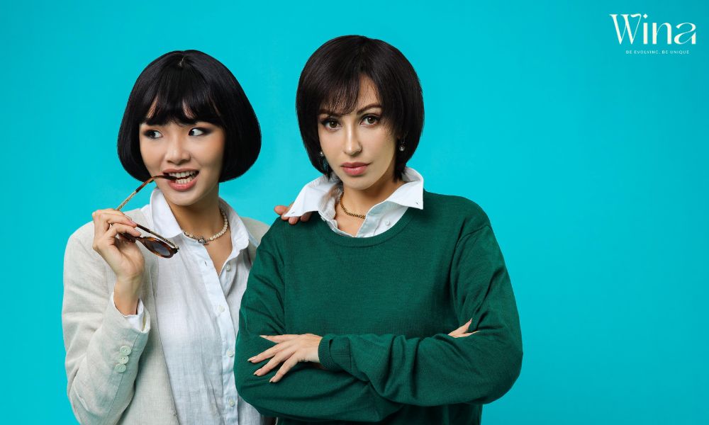 Nếu cảm thấy tóc hơi khô, cô đừng ngần ngại mang tóc đến cửa hàng Wina để các chuyên viên ở đây bảo dưỡng chuyên sâu giúp mình nhé