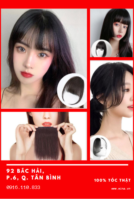 Mái Mưa 3D Hàn Quốc tóc thật 100 có da đầu Hình thật