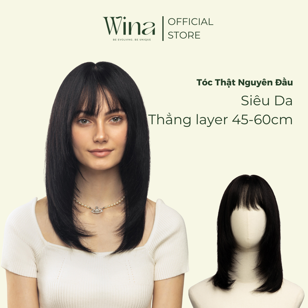 tóc giả nguyên đầu layer