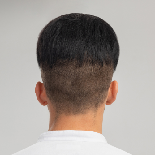 Tóc giả nam che hói bằng tóc thật