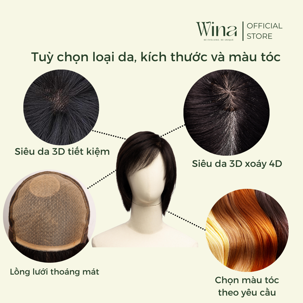 tóc giả nữ nguyên đầu ảnh 3