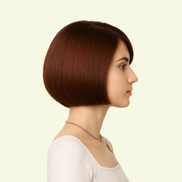 Tóc Giả Nữ Nguyên Đầu - Siêu Da Bằng Tóc Thật Dài 25cm Chải Ngôi 7/3 | Wina