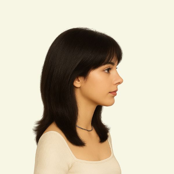 Tóc Giả Nữ Nguyên Đầu - Siêu Da 4D Kiểu Cúp Dài 40cm | Wina