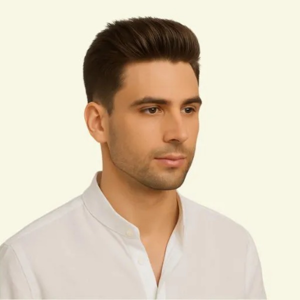 Tóc Giả Nam Che Hói - Kiểu Pompadour Bằng Tóc Thật | Wina