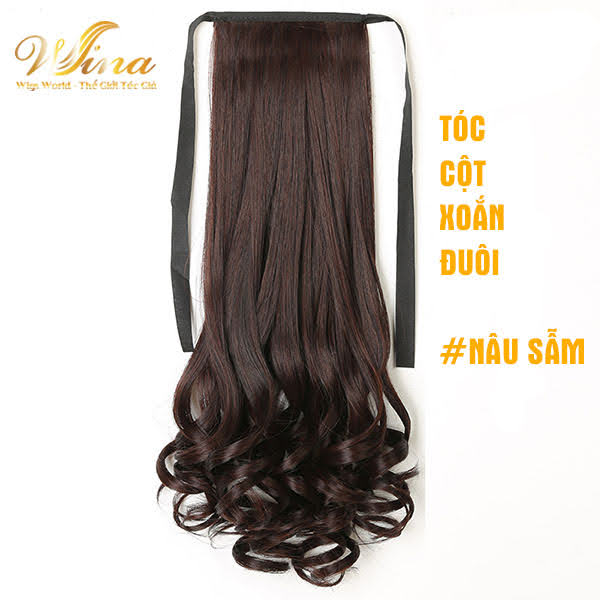 Tóc Cột Xoăn Đuôi 48cm Tơ Nhân Tạo D15