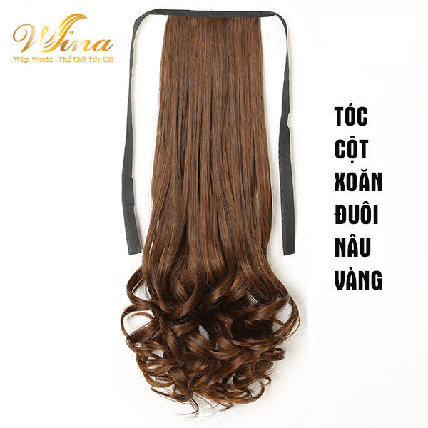 Tóc Cột Xoăn Đuôi 48cm Tơ Nhân Tạo D15