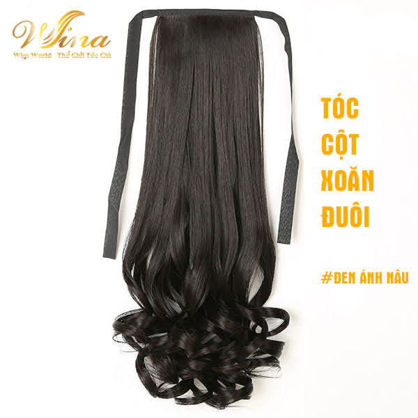 Tóc Cột Xoăn Đuôi 48cm Tơ Nhân Tạo D15