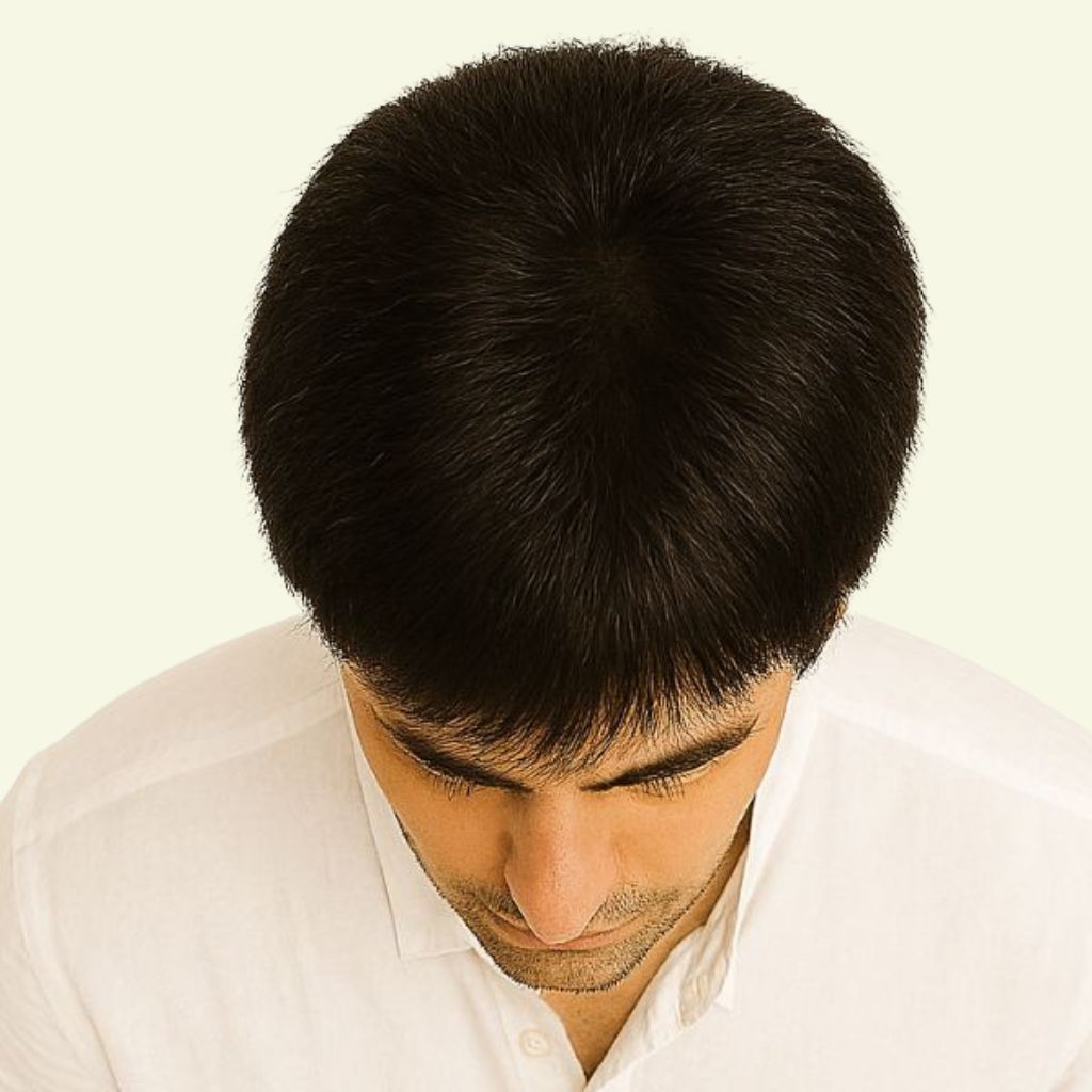 Tóc Giả Nam Nguyên Đầu - Kiểu Xoáy Đỉnh Cắt Mulet Bằng Tóc Thật | Wina