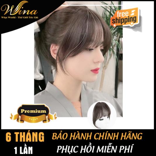 Tóc Mái Thưa Chẻ Ngôi Bằng Tóc Thật 100%