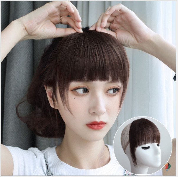 tóc thật mái ngố dày