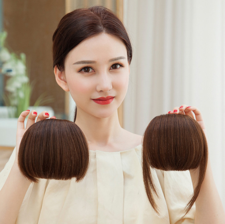 tóc thật mái ngố dày