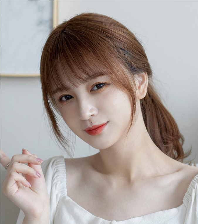 tóc thật phủ đỉnh mái thưa