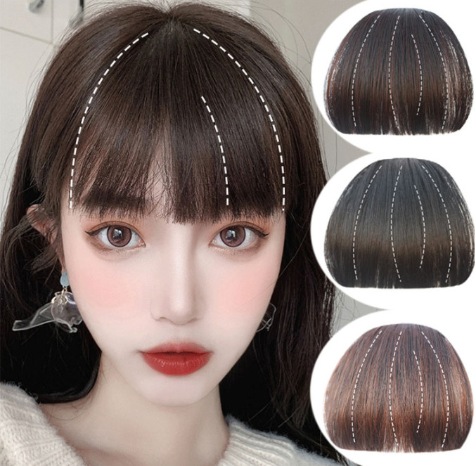 Tóc thật mái ngố thưa