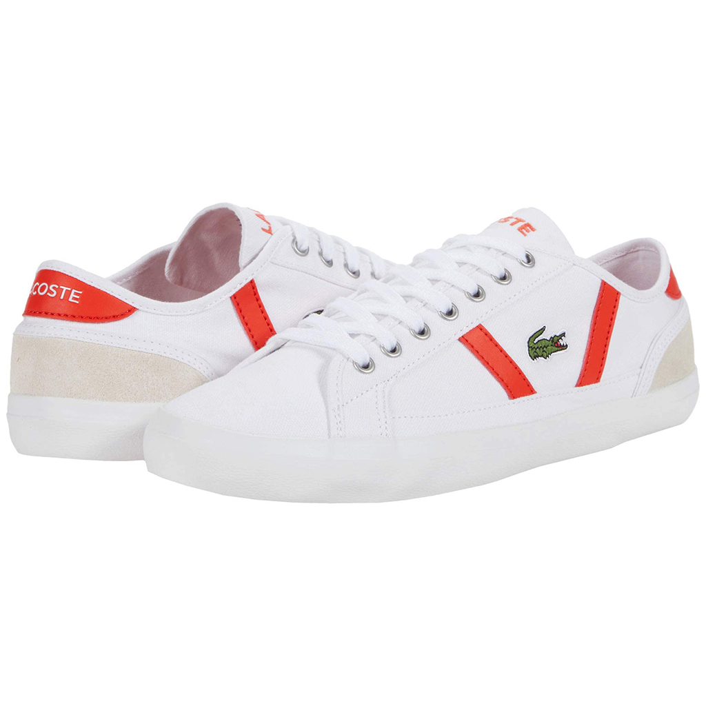 Giày Lacoste Sideline 120 – Trắng/Đỏ