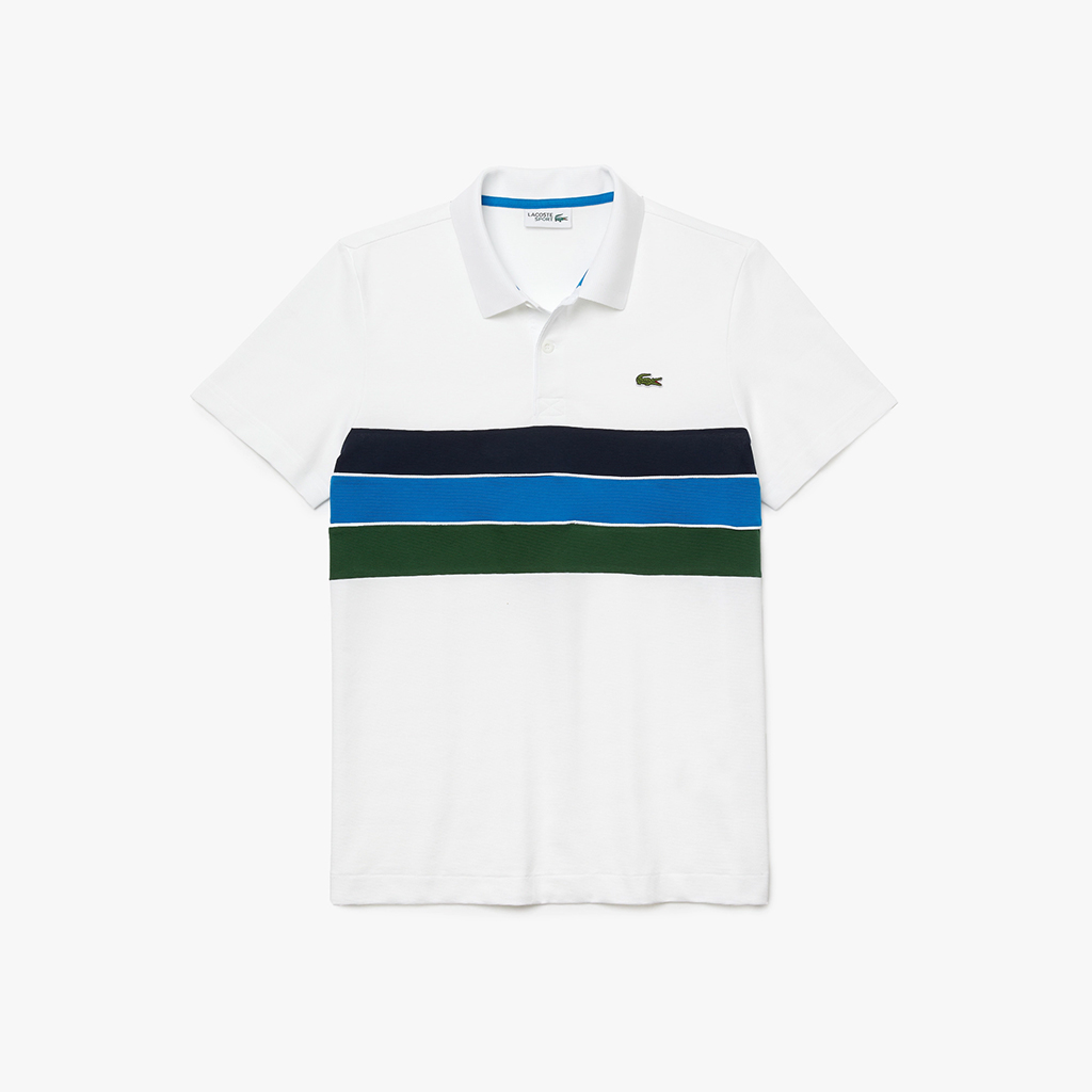 Áo Lacoste SPORT Tricolor Paneled (Trắng)