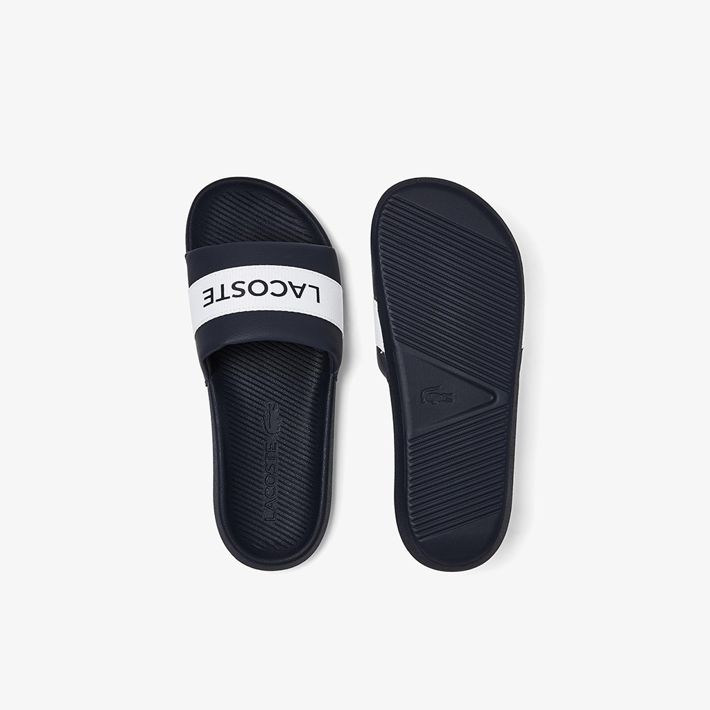 Dép Lacoste Croco Textile Logo – Xanh Navy