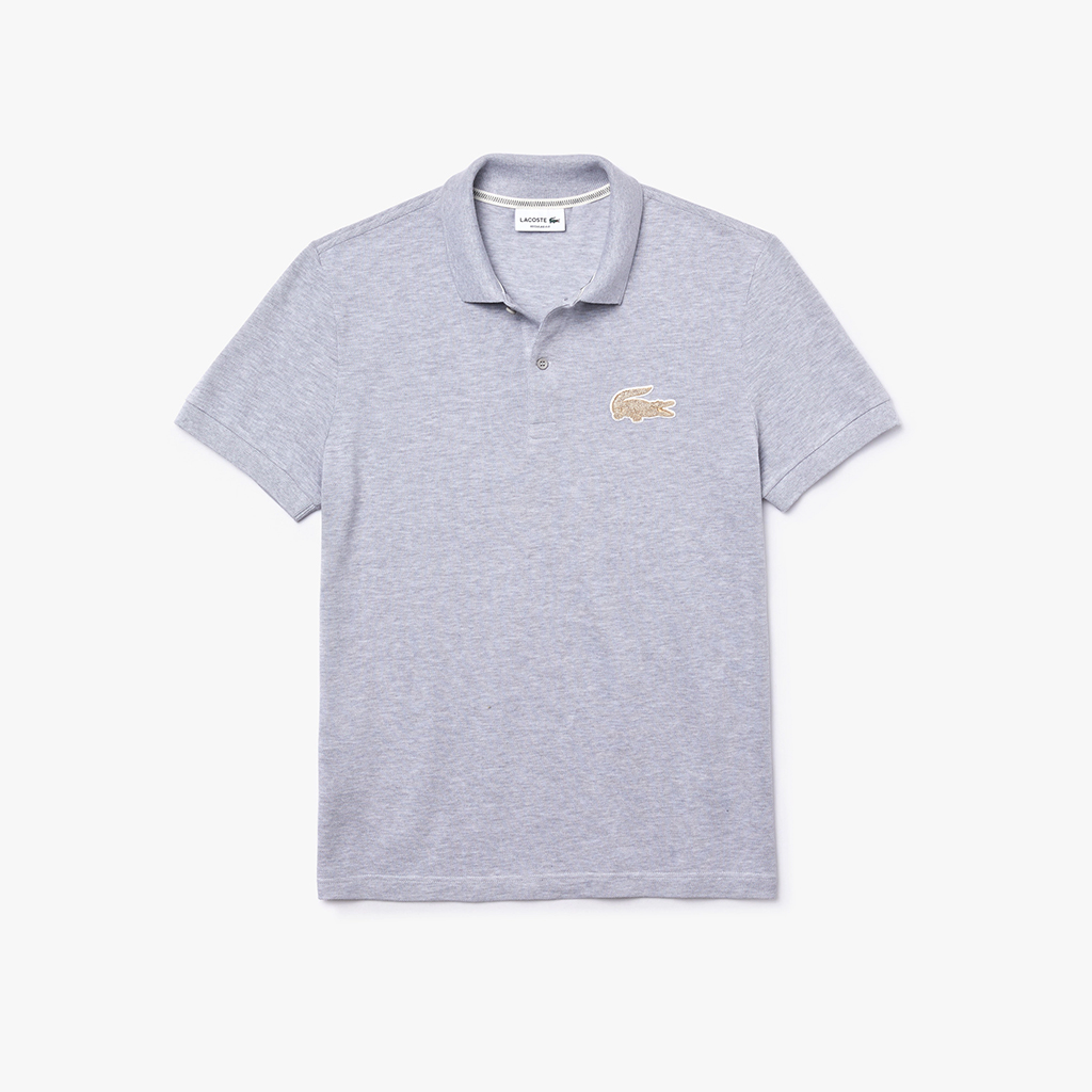 Áo Lacoste Polo Regular Fit Crocodile Badge – Ghi xám