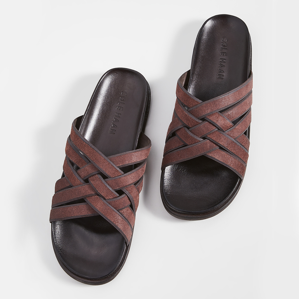 Dép Cole Haan Feathercraft Slide Sandals – Nâu