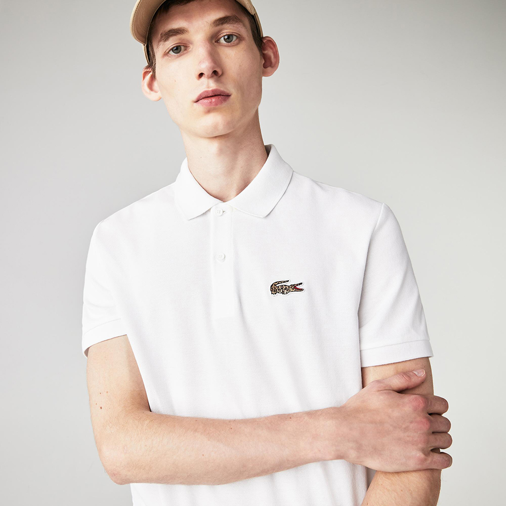 Áo Lacoste x National Geographic (Regular Fit) – Trắng