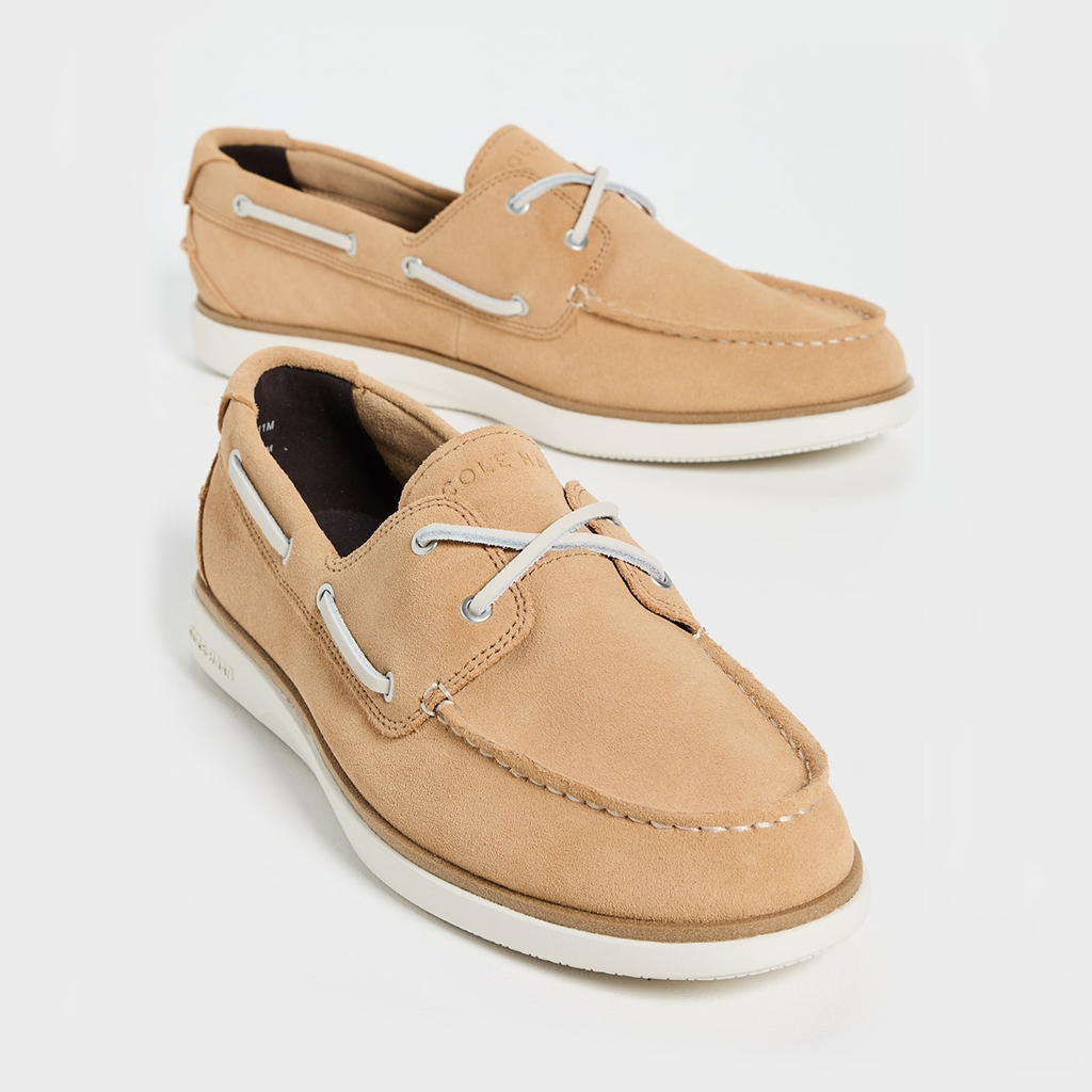 Giày lười nam Cole Haan GP Windward Boat – Màu nâu nhạt