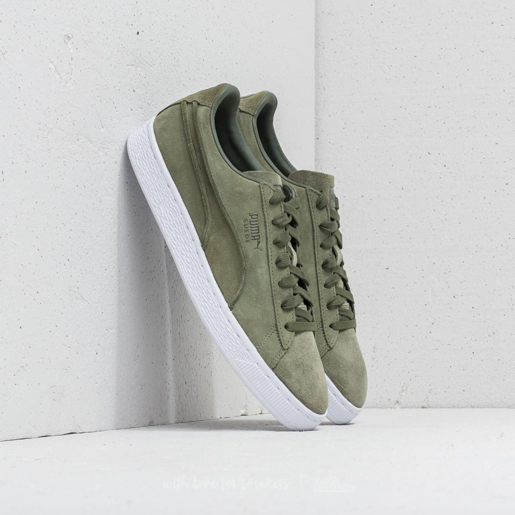 Giày PUMA Suede Classic Exposed Seams (Xanh Ô liu)