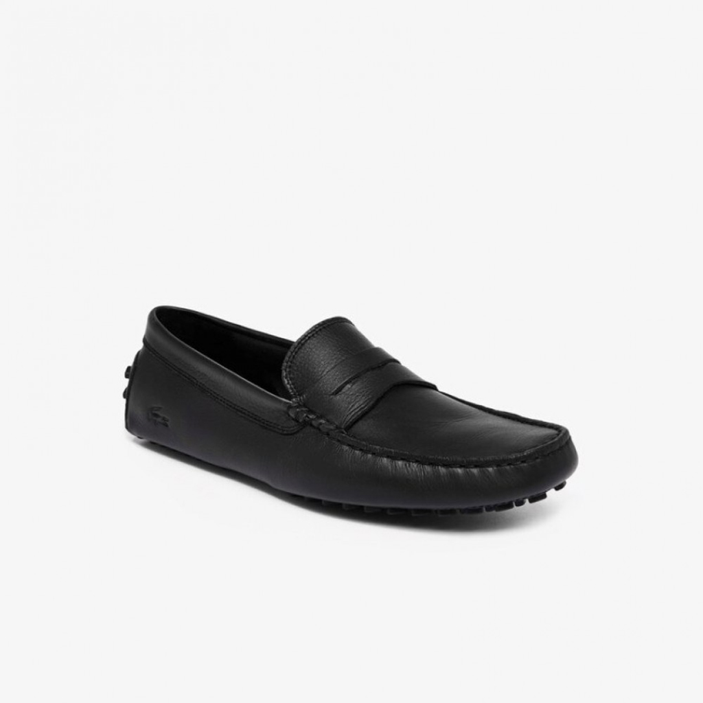 Giày Lười Moccasins Lacoste Concours 118 - Đen