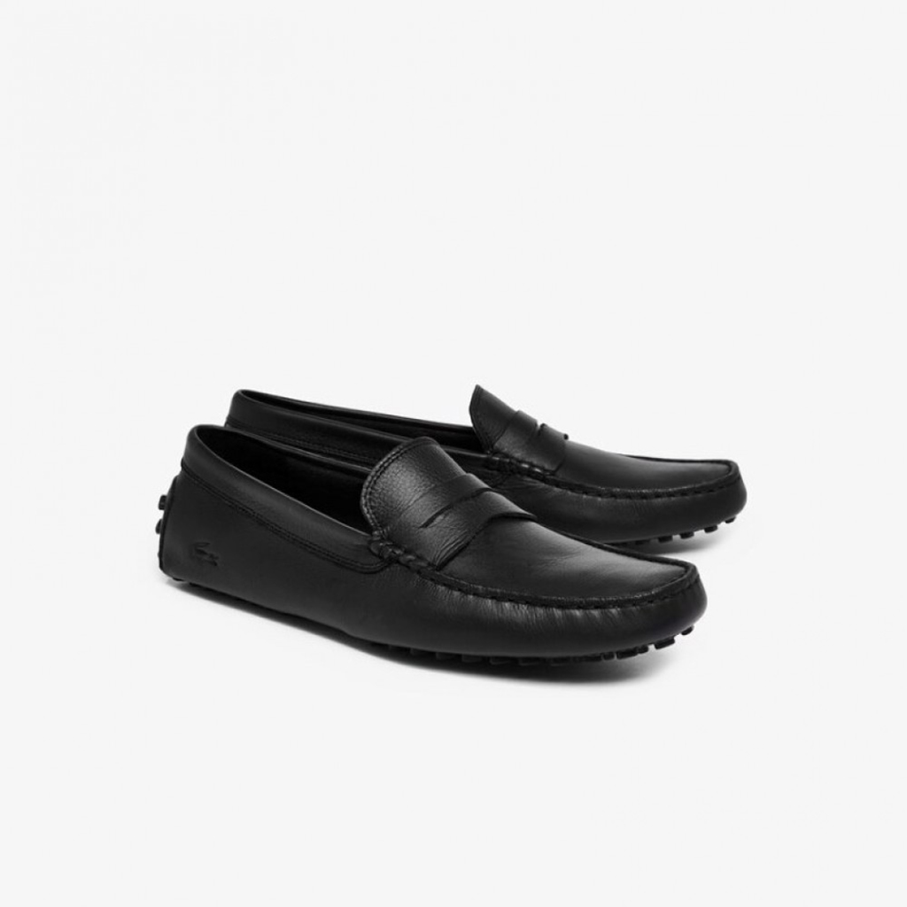 Giày Lười Moccasins Lacoste Concours 118 - Đen