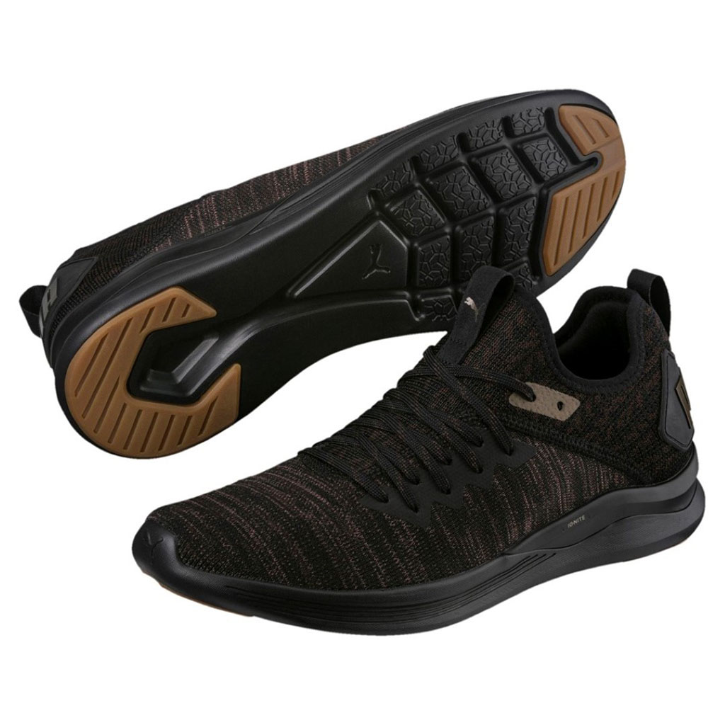 Giày Puma Ignite Flash EvoKNIT Desert (Đen)