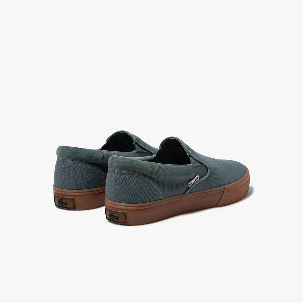 Giày Lacoste Jump Serve Slip Canvas Vulcanised  – Green Gum