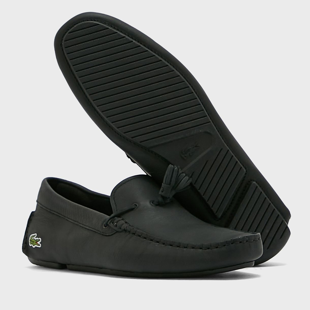 Giày lười nam Lacoste Piloter Tassel 0121 - Đen