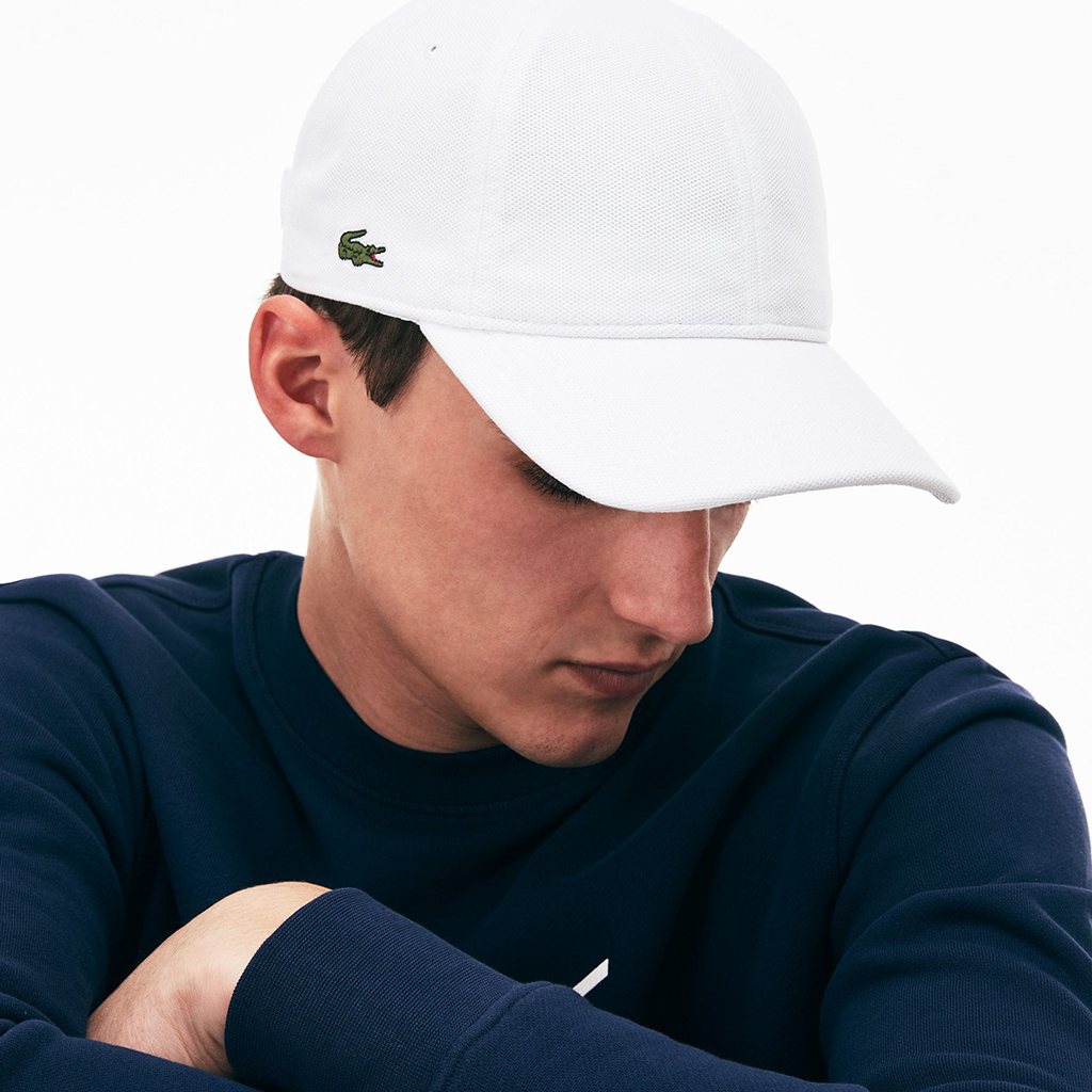 Mũ Lacoste Pique Cotton (Trắng)