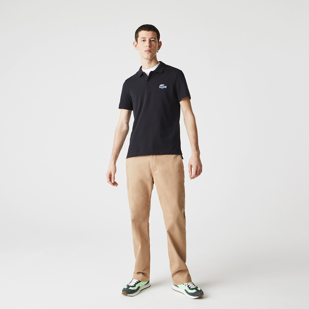 Áo Lacoste Badge Cotton Piqué Polo (Regular) – Navy/Blue