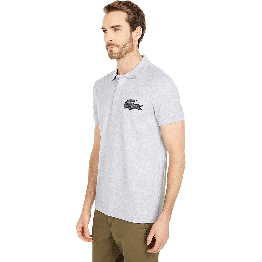 Áo Lacoste Crocodile Badge Cotton PH5835-51-CCA – Ghi xám