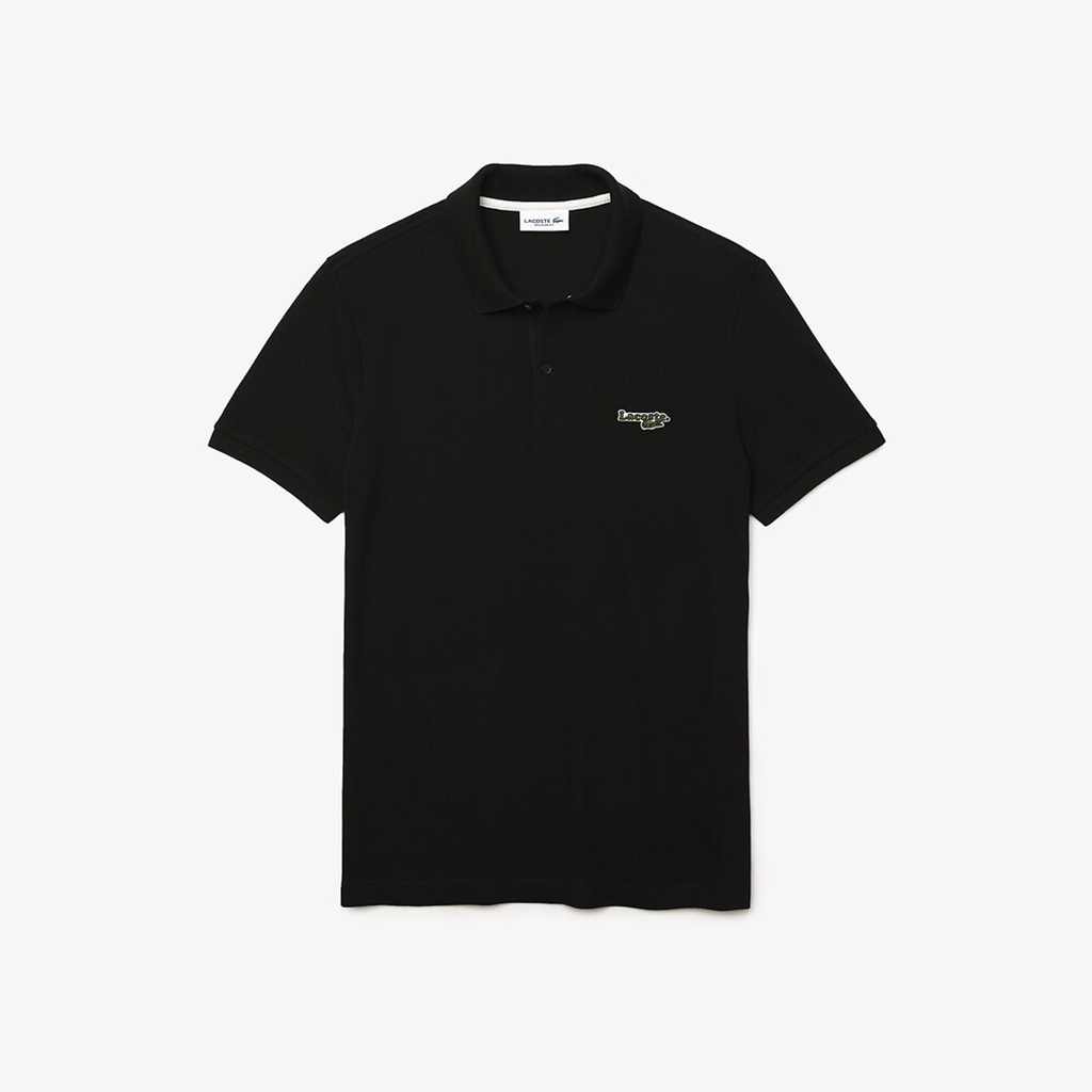 Áo Lacoste Polo with Badge (Regular Fit) – Đen