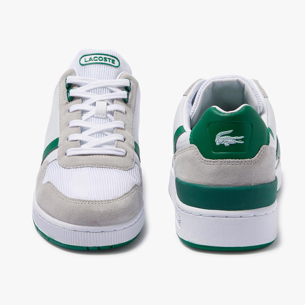 Giày Lacoste T-Clip Leather and Suede (Trắng/Xanh)