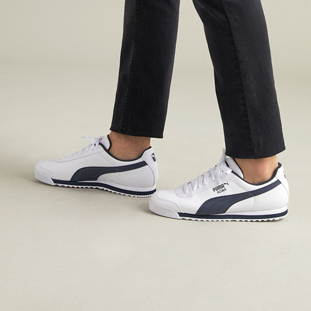 Giày Puma Roma Basic (Trắng-Navy)