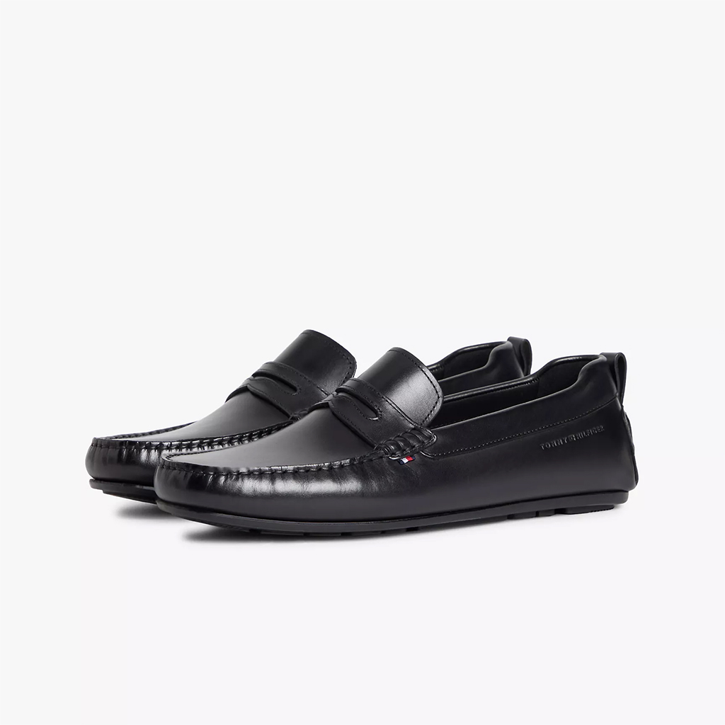 Giày lười nam Tommy Hilfiger Leather Driving Loafer 05790 – Màu đen