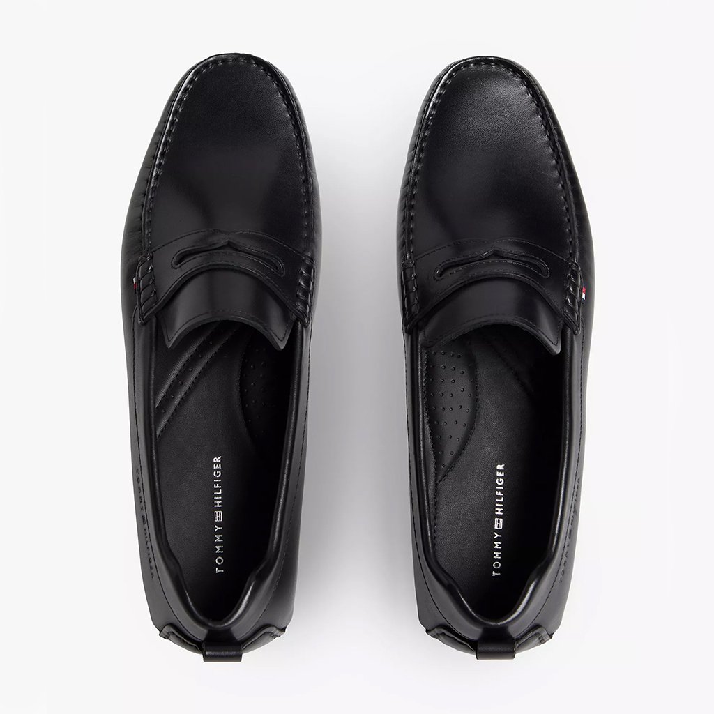 Giày lười nam Tommy Hilfiger Leather Driving Loafer 05790 – Màu đen